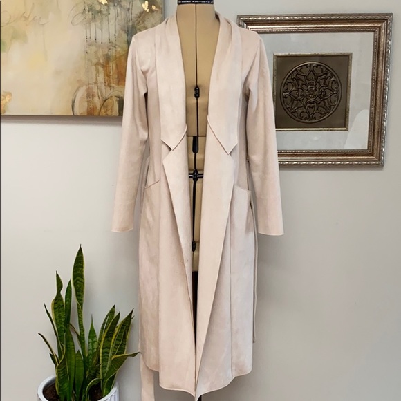 Rebecca King Long Suede Coat, Small - Picture 2 of 6